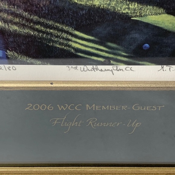 George Lawrence Jr. 3rd Hole Westhampton NY Club Signed Framed Golf Print Award - Picture 3 of 9